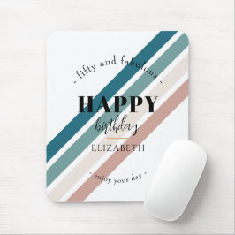 Verjaardag Minimalistisch design in pastelkleuren Muismat