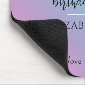 Verjaardag Minimalistisch design in pastelkleuren Muismat (Hoek)