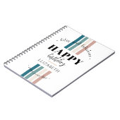 Verjaardag Minimalistisch design in pastelkleuren Notitieboek (Linkerzijde)