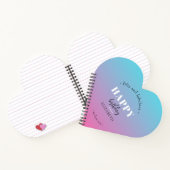 Verjaardag Minimalistisch design in pastelkleuren Notitieboek (Binnen)