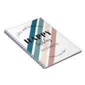 Verjaardag Minimalistisch design in pastelkleuren Notitieboek (Rechterzijde)