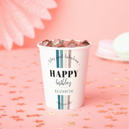 Verjaardag Minimalistisch design in pastelkleuren Papieren Bekers