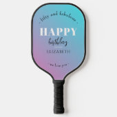 Verjaardag Minimalistisch design in pastelkleuren Pickleball Paddle (Voorkant)