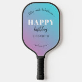 Verjaardag Minimalistisch design in pastelkleuren Pickleball Paddle (Achterkant)