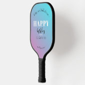 Verjaardag Minimalistisch design in pastelkleuren Pickleball Paddle (Links)