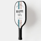 Verjaardag Minimalistisch design in pastelkleuren Pickleball Paddle (Links)