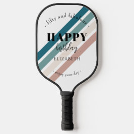 Verjaardag Minimalistisch design in pastelkleuren Pickleball Paddle