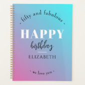Verjaardag Minimalistisch design in pastelkleuren Planner (Voorkant)