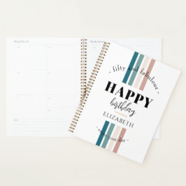 Verjaardag Minimalistisch design in pastelkleuren Planner