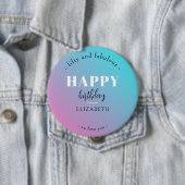 Verjaardag Minimalistisch design in pastelkleuren Ronde Button 4,0 Cm (In situ)