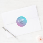 Verjaardag Minimalistisch design in pastelkleuren Ronde Sticker (Envelop)