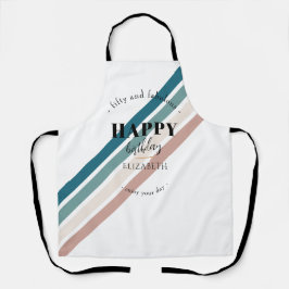 Verjaardag Minimalistisch design in pastelkleuren Schort