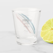 Verjaardag Minimalistisch design in pastelkleuren Shot Glas (Achterkant)
