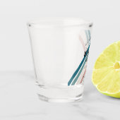 Verjaardag Minimalistisch design in pastelkleuren Shot Glas (Links)