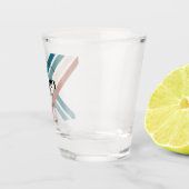 Verjaardag Minimalistisch design in pastelkleuren Shot Glas (Rechts)