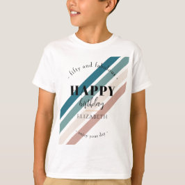 Verjaardag Minimalistisch design in pastelkleuren T-shirt