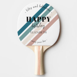 Verjaardag Minimalistisch design in pastelkleuren Tafeltennisbatje