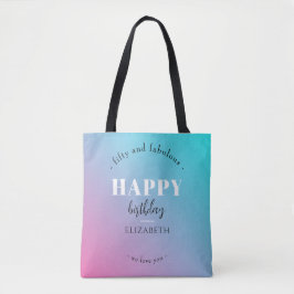 Verjaardag Minimalistisch design in pastelkleuren Tote Bag