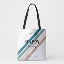 Verjaardag Minimalistisch design in pastelkleuren Tote Bag