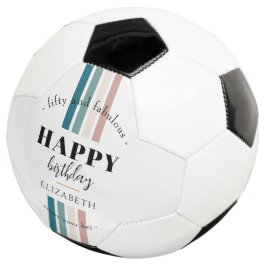 Verjaardag Minimalistisch design in pastelkleuren Voetbal