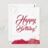 Verjaardag minimalistische abstracte moderne vormg briefkaart (Voorkant / Achterkant)