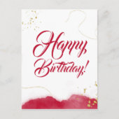 Verjaardag minimalistische abstracte moderne vormg briefkaart (Voorkant)