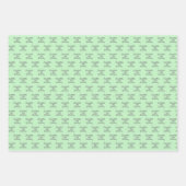 Verjaardag mint groen grijs naamschrift inpakpapier vel (Voorkant 3)