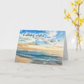 Verjaardag Miste Jou Strand Zonsondergang  Kaart (Gele Bloem)