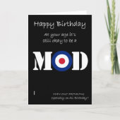 Verjaardag Mod humor kaart (Voorkant)