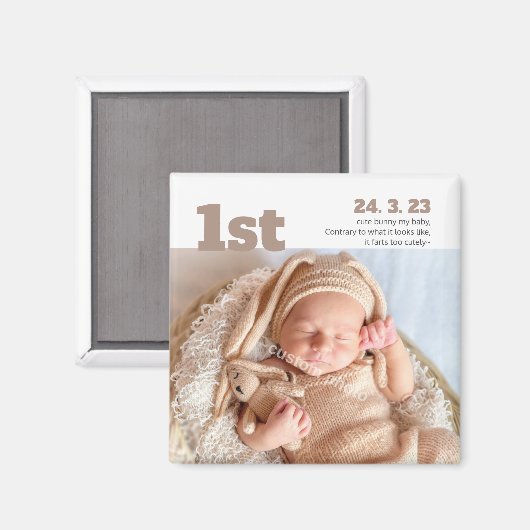 Verjaardag modern, Douaneproductie beschikbaar Magneet (Voorkant / Achterkant)