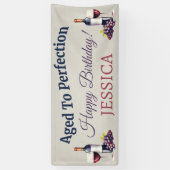 Verjaardag Modern Eenvoudig Elegant Spandoek (Verticaal)