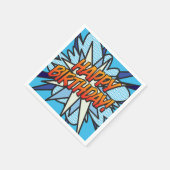 VERJAARDAG Modern Plezier Blauw Servetten (Hoek)