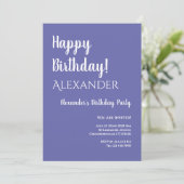 Verjaardag Moderne Paarse maagdenpalm Kaart (Staand voorkant)