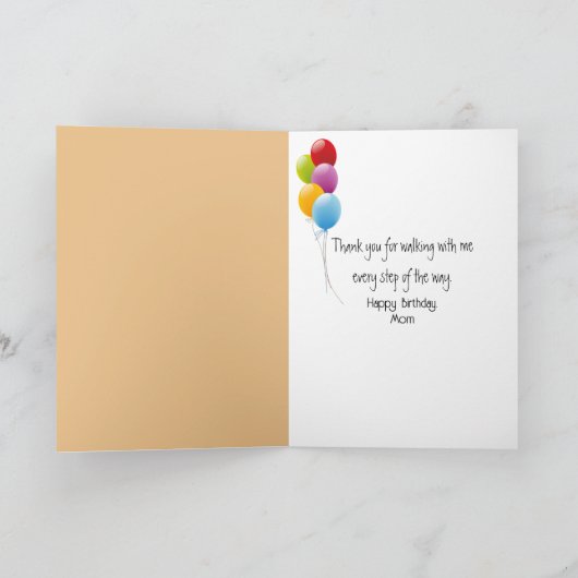 Verjaardag moeder en dochter op het strand kaart (Binnen)