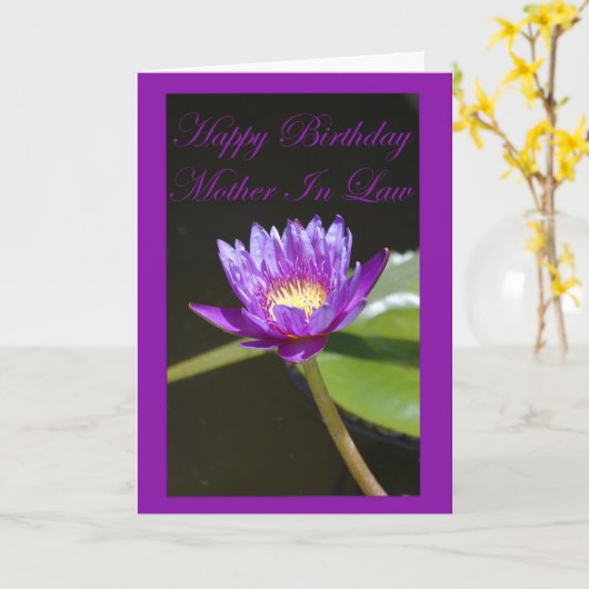 Verjaardag moeder in de wet Kaart (Gele Bloem)