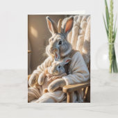 Verjaardag moeder konijn en Baby konijn Kaart (Voorkant)
