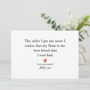 Verjaardag Moeder Moederdag Cadeau Gepersonaliseer Kaart