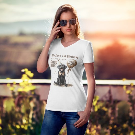 Verjaardag Moeder Zwart Lab Custom T-shirt