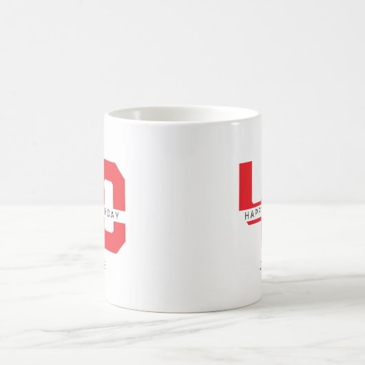 Verjaardag Mok met aangepaste leeftijd en naam (Center)