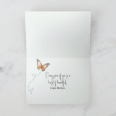 Verjaardag Monarchvlinder op een potlood Kaart (Binnen)