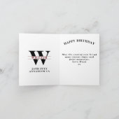 Verjaardag Monogram Initiaal Naam Jaar Legend Humo Kaart (Binnen)