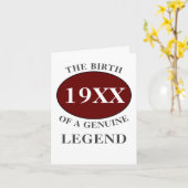 Verjaardag Monogram Initiaal Naam Jaar Legend Humo Kaart (Gele Bloem)