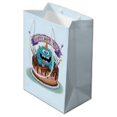 Verjaardag Monster Gift Bag Medium Cadeauzakje (Achterkant Gekanteld)