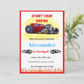 Verjaardag Monster Rode Race Auto Kaart (Staand voorkant)