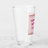 Verjaardag Mooie Roze Kleurrijke Confetti Pint Glas (Rechts)