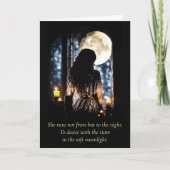 Verjaardag Moon Child Wicca Spiritueel inspireerde Kaart (Voorkant)