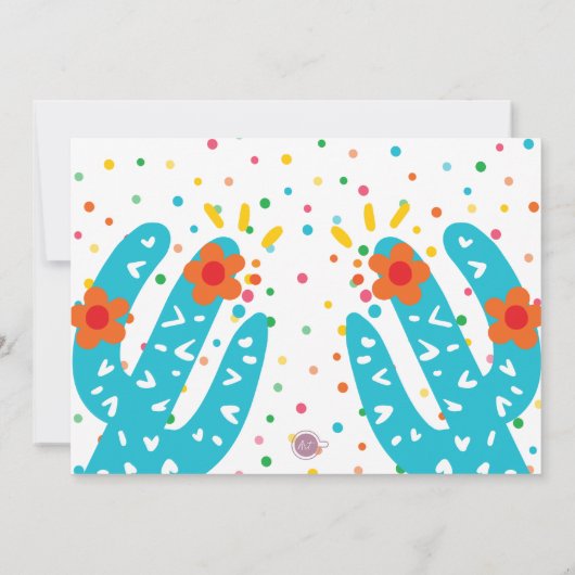 Verjaardag Muchas Gracias Fiesta Bedankt Card (Achterkant)