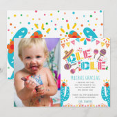 Verjaardag Muchas Gracias Fiesta Bedankt Card (Voorkant / Achterkant)