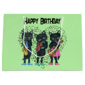 Verjaardag Musical Zwart Katten Instrument Hart Gr Groot Cadeauzakje (Voorkant)