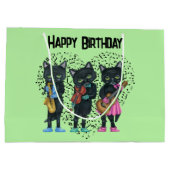 Verjaardag Musical Zwart Katten Instrument Hart Gr Groot Cadeauzakje (Achterkant)